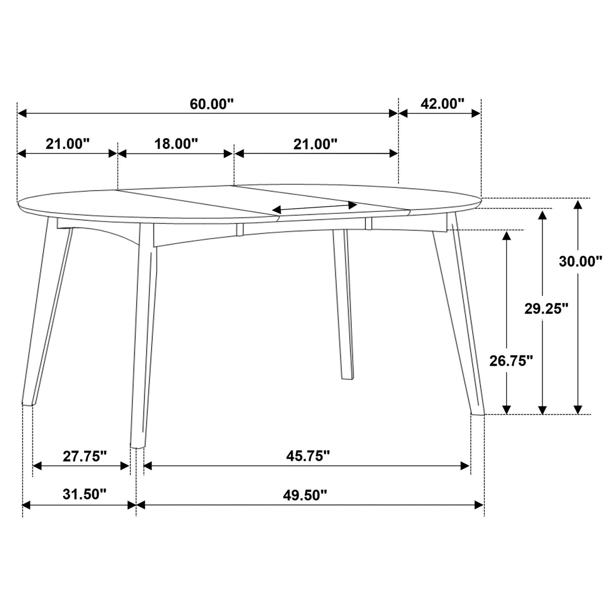 Linnea - 5 Piece Dining Set With Chairs - Dark Walnut