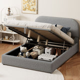 Upholstered Platform Bed With Hydraulic Storage System