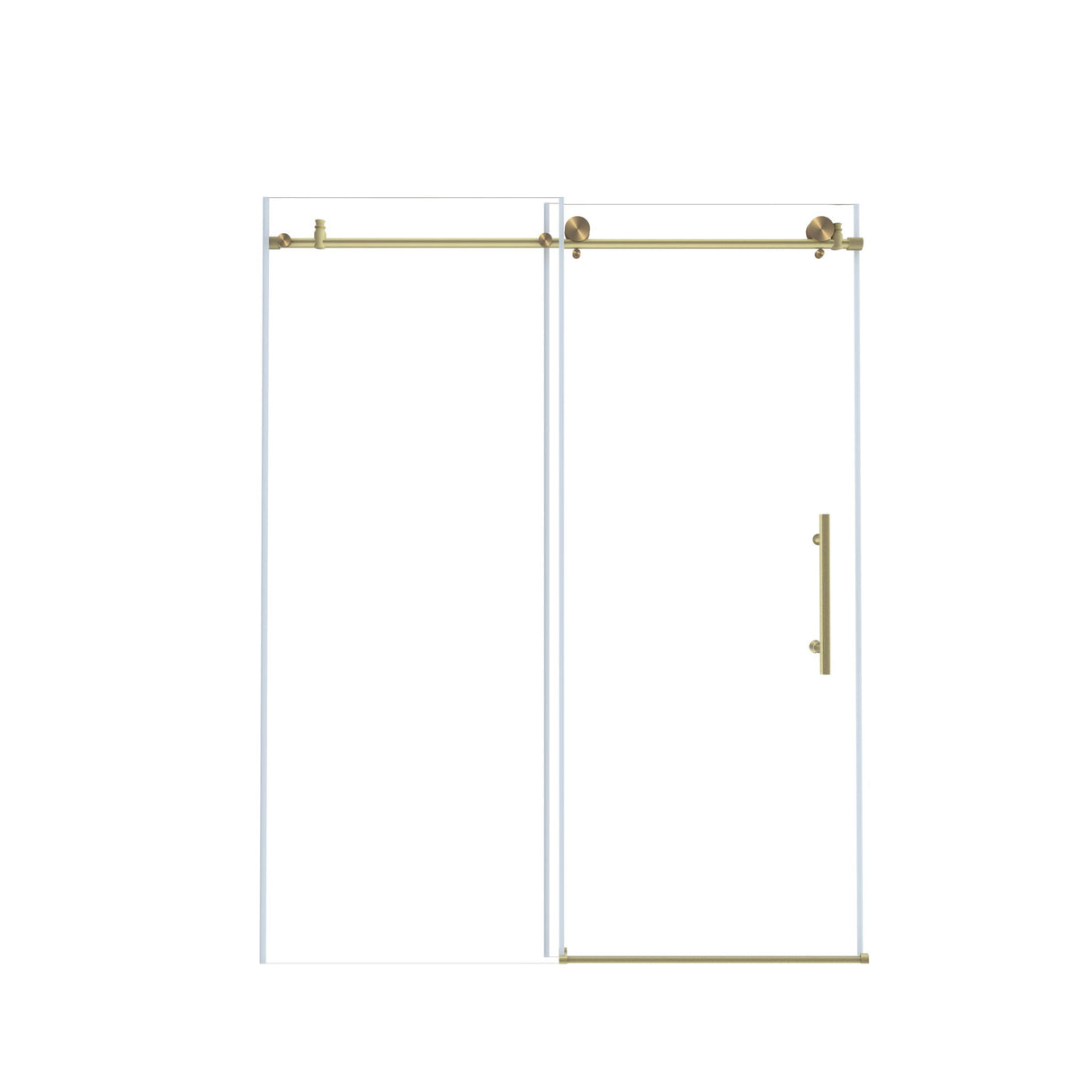 Frameless Shower Door, Smooth Sliding Tracks