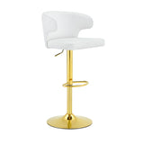 Adjustable Swivel Bar Chair With High Back Support