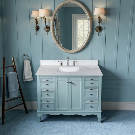 Bathroom Vanity Top With Undermount Sink, 3 Pre Drilled Holes