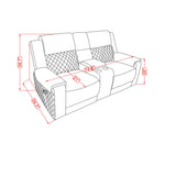 Alicia - Console Reclining Loveseat - Gray Black