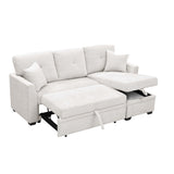 Upholstered Sectional & Pull Out Bed And Chaise Storage