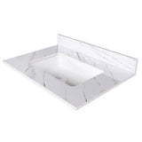 Bianco Carrara Venato Elegant Marble Vanity Top, Bathroom Vanity With Undermount Sink, Sintered Stone