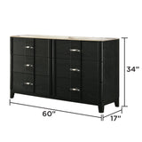 Opel - 6 Drawer Dresser - Black