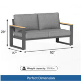 All-Weather Loveseat Sofa With Thick Cushions