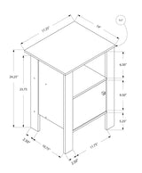 Accent Nightstand Side Table, Storage, Transitional - Oak