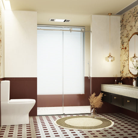 Frameless Single Sliding Soft Close Shower Doors, 5/16" Sgcc Tempered Glass