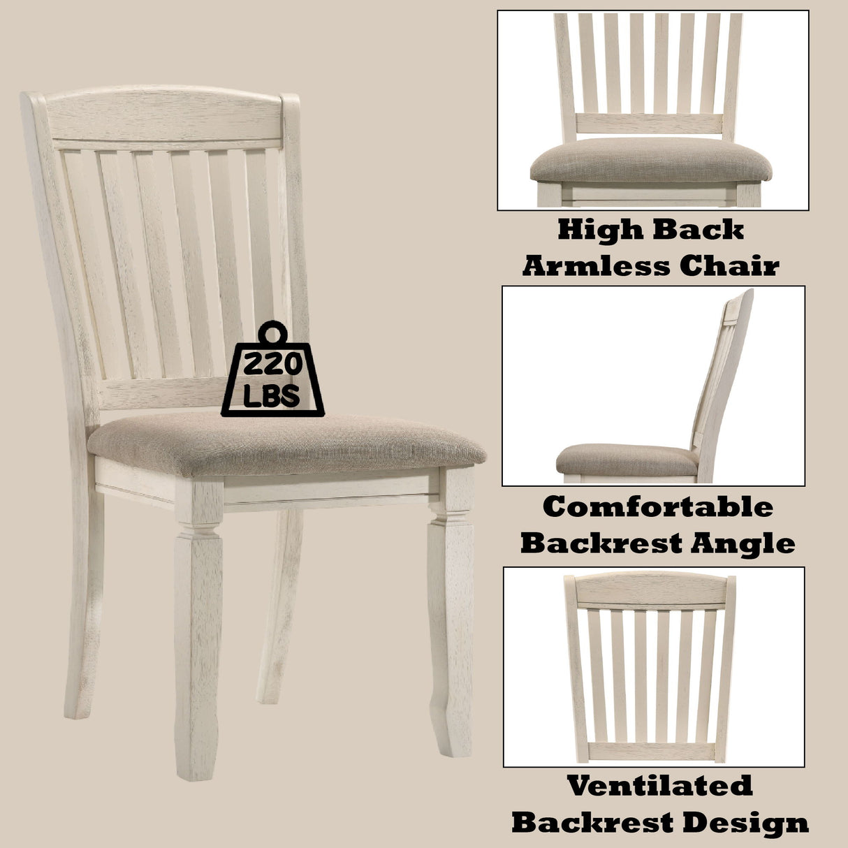 Fedele - Side Chair (Set of 2) - Cream / Tan