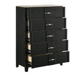 Opel - 5 Drawer Chest - Black