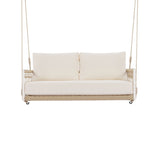 Outdoor Swing Sofa With Soft Cushions For Patio - Beige