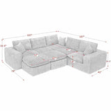 Sectional Sofa With Moveable Ottoman