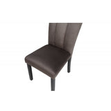 Dining Chairs With Pedestal Base (Set of 2) - Black / Brown