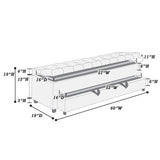 Storage Ottoman With Tufted Seat And Underseat Drawer
