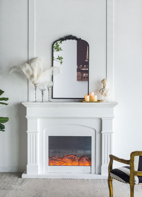 Arch Mirror, Baroque Inspired Wall Decor For Bathroom, Bedroom, Living Room