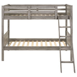 Brenton - Twin Over Twin Bunk Bed With Ladder - Taupe