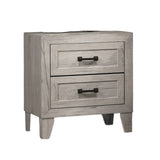 Nightstand, Bedside Table - White Washed