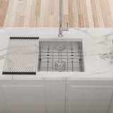 Modern Undermount Stainless Steel Kitchen Sink 16 Gauge, Deep Single Bowl