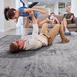 Marfi - 5' X 7' Abstract Area Rug - Ivory / Taupe
