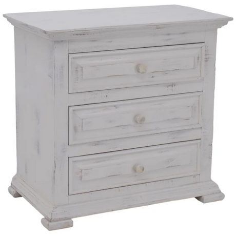 Chalet White 3 Drawer Nightstand - 3701NTNW