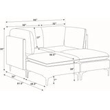 Upholstered Modular Sectional & Tall Legs