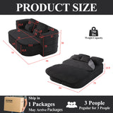 2 In 1 Foldable Sofa Bed With Multi Functional Blanket, Floor Lounge Sofa