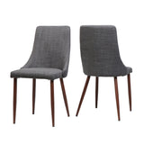 Mid Century Modern Fabric Armless Dining Chair