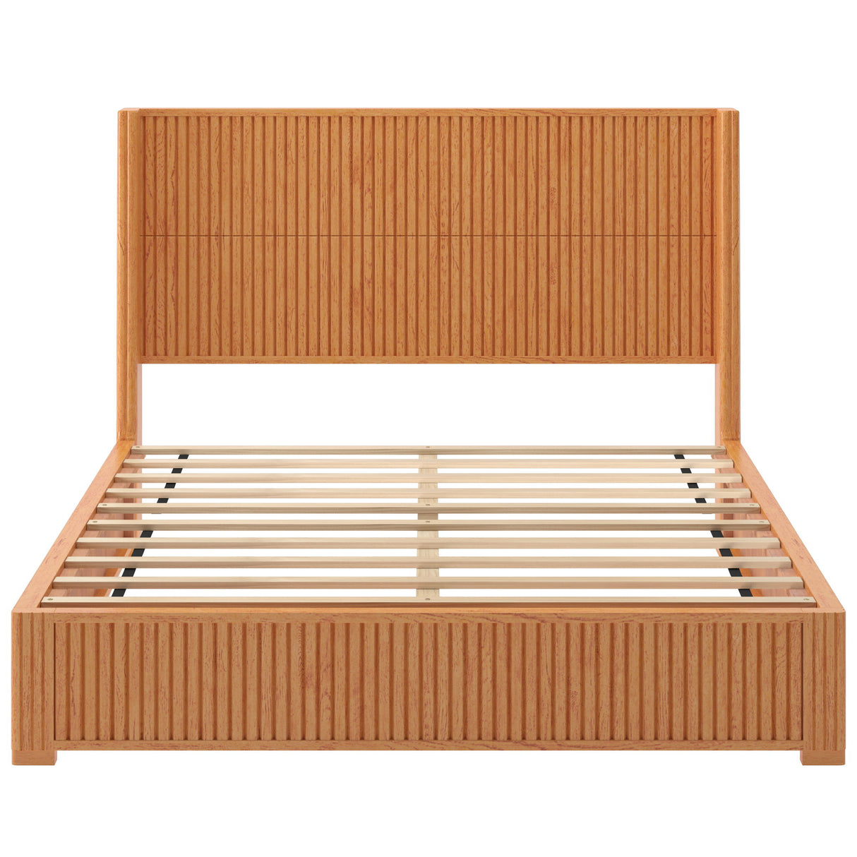 Platform Bed Frame With Headboard, Floor Standing Design