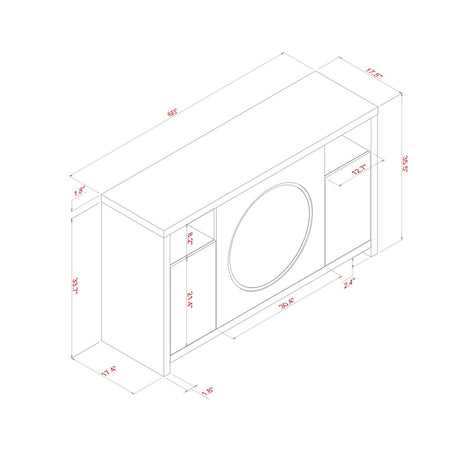 Nancy - Entertainment Unit With Bluetooth Speaker And LED Lighting - Gray