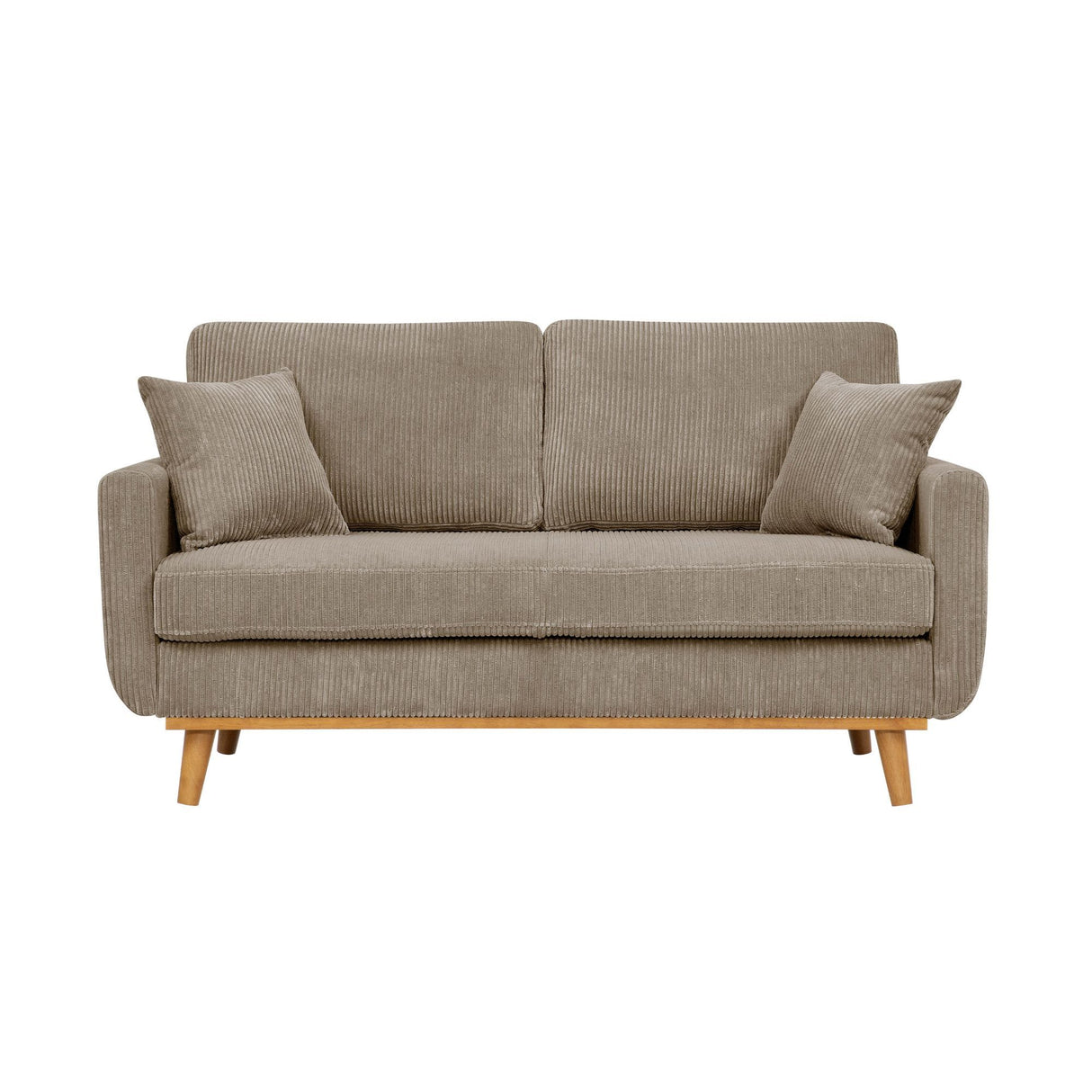 Upholstered Loveseat With Arms And Pillows