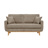 Upholstered Loveseat With Arms And Pillows