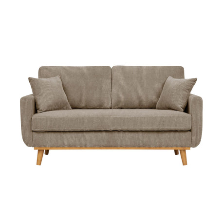 Upholstered Loveseat With Arms And Pillows