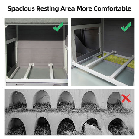 Large Outdoor Hen House With Run And Nesting Box Poultry Cage