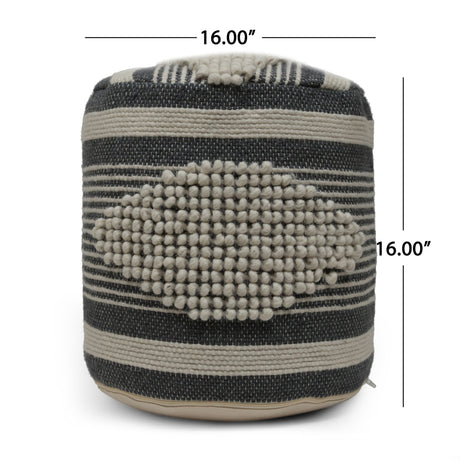 Diamond - Handcrafted Cylindrical Pouf