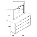 Mirador - 6 Drawer Dresser And Mirror Set - Light Oak