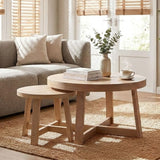 Round Nesting Stackable Tables For Living Room