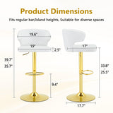 Adjustable Swivel Bar Chair With High Back Support
