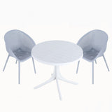 Modern Lounge Chair Set With Round Table