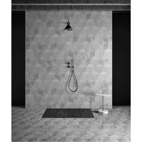 Hexagon Natural Marble Polished Tile For Wall And Floor (Set of 12)