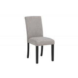 Upholstered Dining Room Kitchen Side Chairs (Set of 2) - Black / Gray