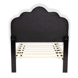 Bed With Floral Design Headboard And Built In LED Lighting