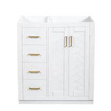 Retro Style Bathroom Vanity With 3 Drawers & Soft-Closing Doors