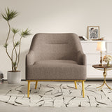 Modern Elegance Accent Chair With Curved Backrest