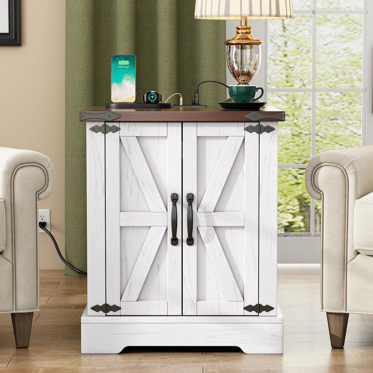 Nightstand With Adjustable Shelf