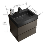 Alice - Bathroom Vanity With Sink, Wall Mounted, Floating