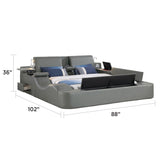 Zoya - Smart Multifunctional Bed, Built In Bluetooth Speakers, USB Charging