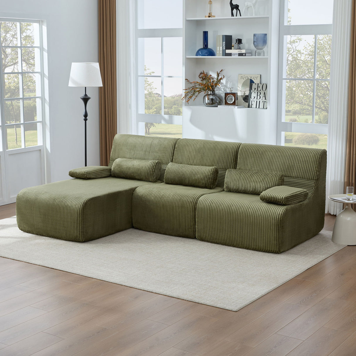 Oversized Sectional Sofa, Living Room Seating With Modular Design