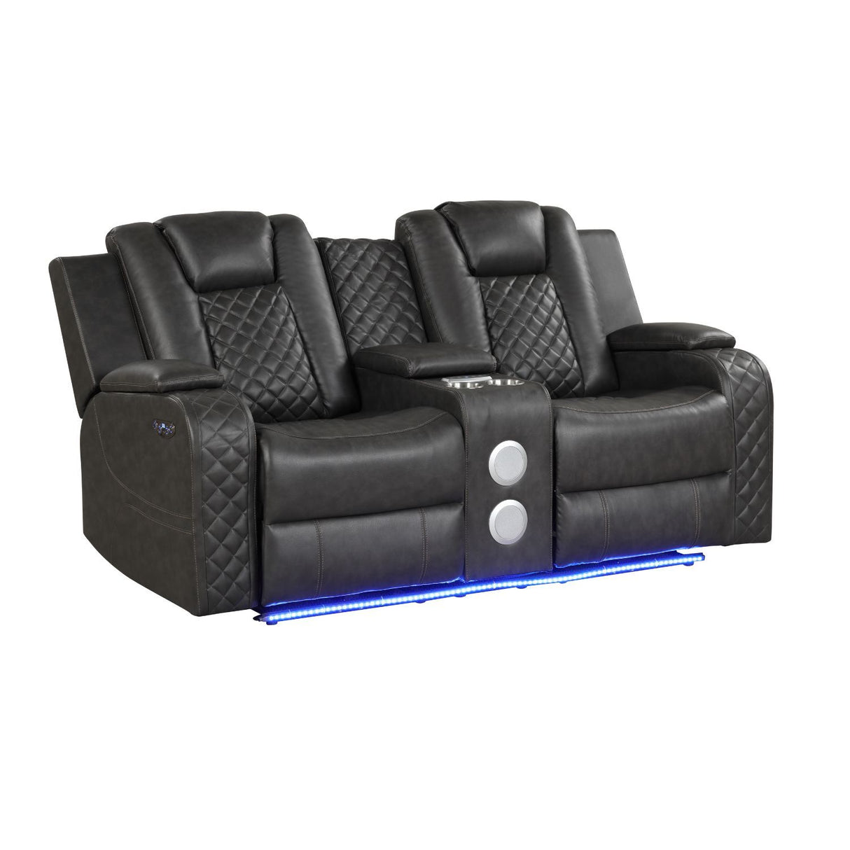 Benz - Power Reclining Loveseat & LED Lighting And Built In USB