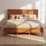 Classic Platform Bed Frame With Panel Headboard