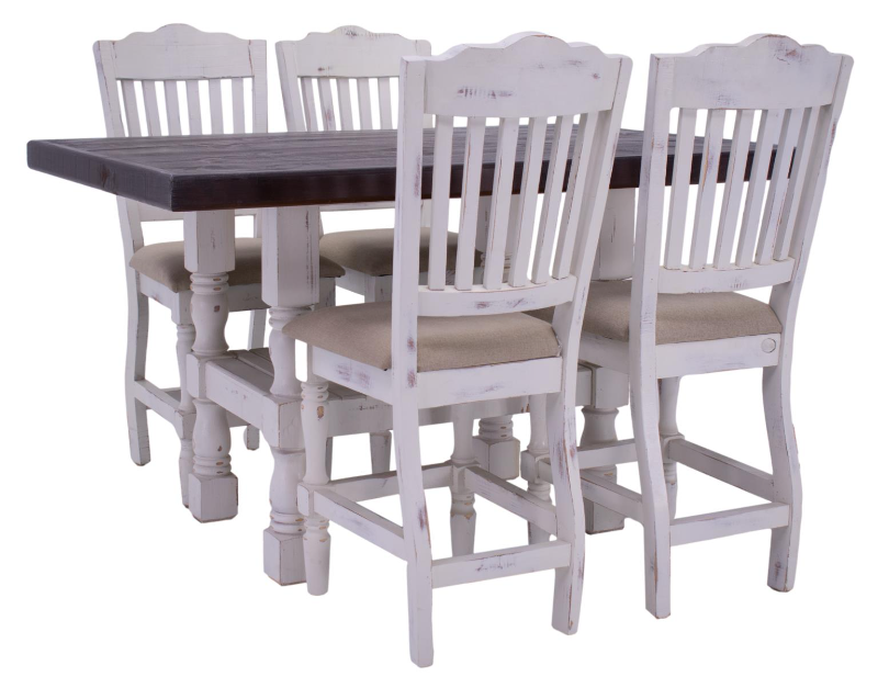Z Martha Pub Table & 4 Stools - MAR-ISLB+MAR-ISLT+MAR24NW
